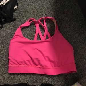 hot pink size 4 lulu lemon sports bra